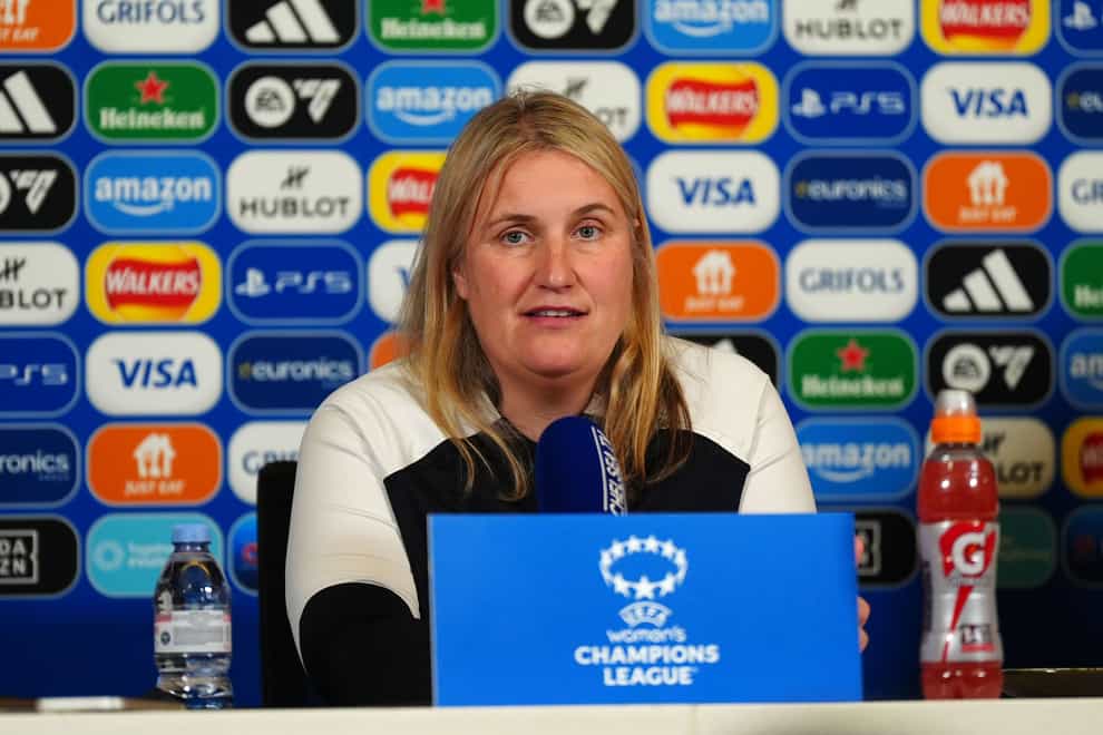 Emma Hayes said Chelsea will need a perfect display to beat Barcelona (Aaron Chown/PA)