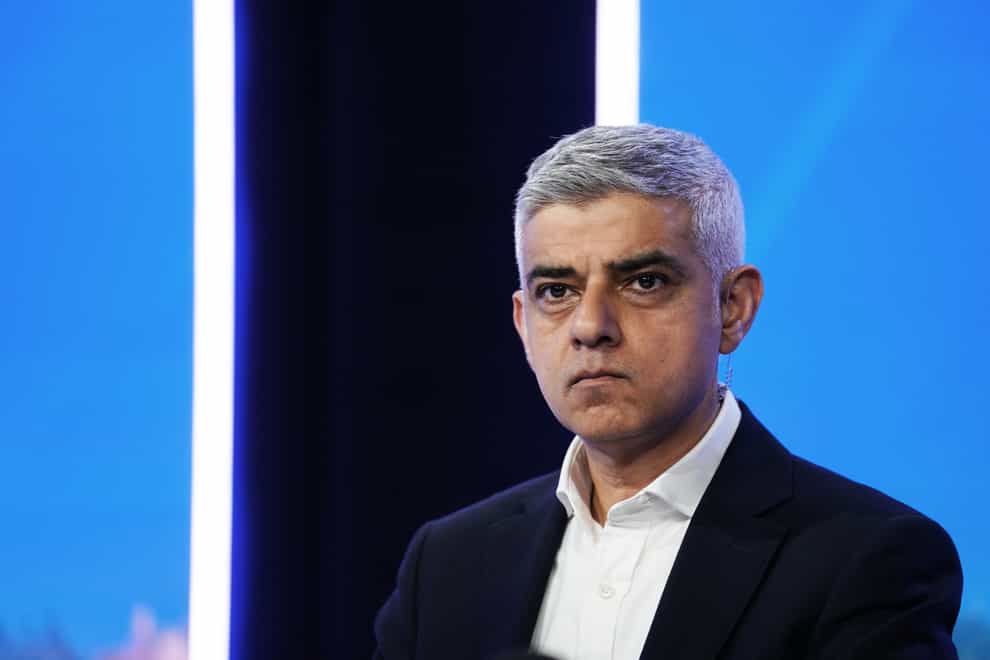 London Mayor Sadiq Khan is seeking a historic third term in office (Jordan Pettitt/PA)