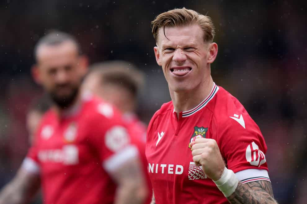 James McClean celebrates Andy Cannon’s (not pictured) goal (Jacob King/PA)