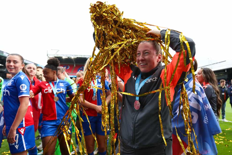 Crystal Palace manager Laura Kaminski sealed promotion in her first season in charge (Rhianna Chadwick/PA)