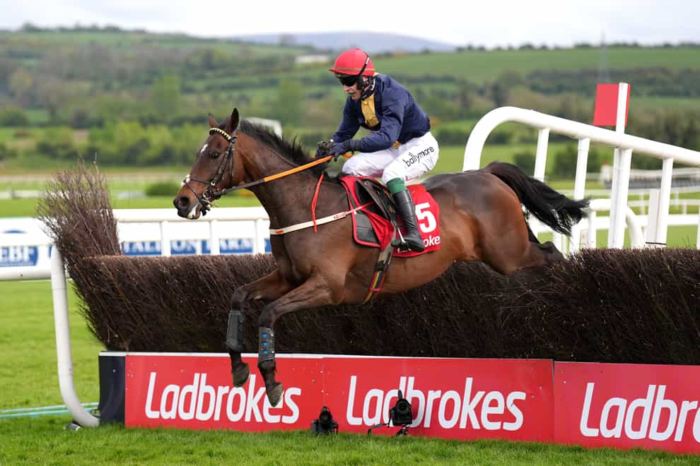 Fastorslow ridden by JJ Slevin on their way to winning the Ladbrokes Punchestown Gold Cup Chase during day two of the Punchestown Festival at Punchestown Racecourse, County Kildare. Picture date: Wednesday May 1, 2024.
