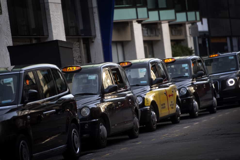 A group of more than 10,000 black cab drivers is suing Uber (Victoria Jones/PA)
