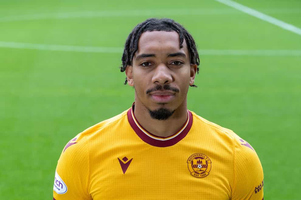 Theo Bair scored twice for Motherwell (Jeff Holmes/PA)