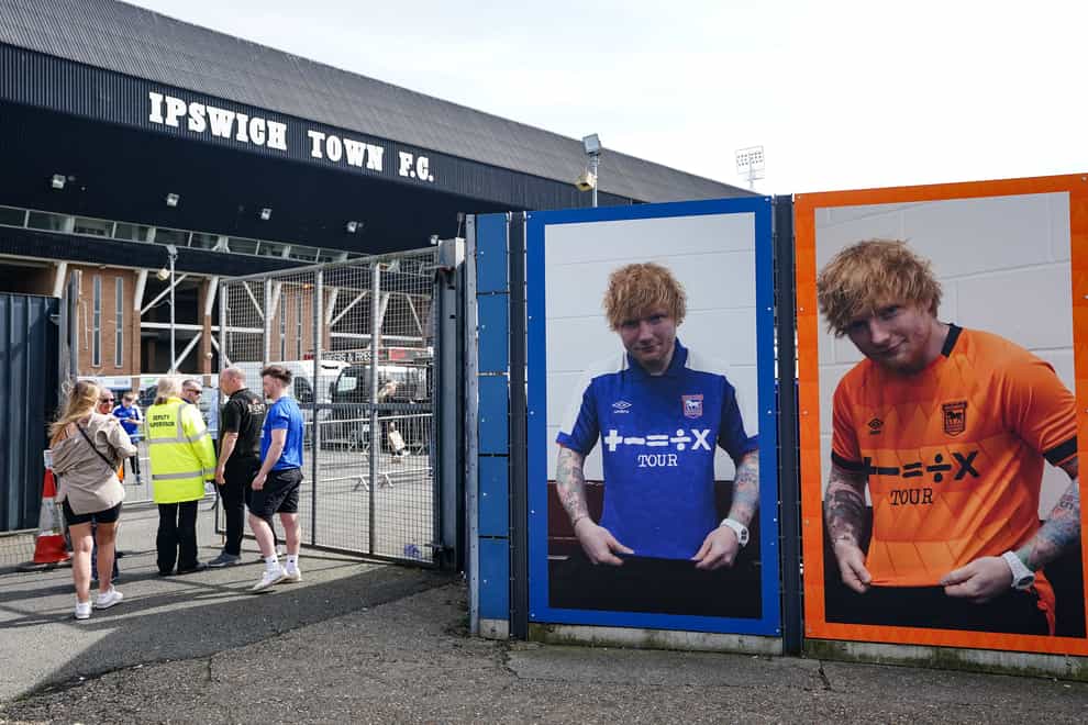 Ed Sheeran is a famous Ipswich fan (Zac Goodwin/PA)