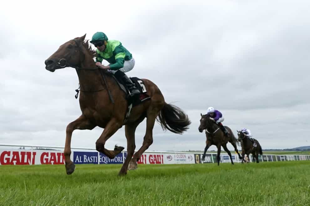 Whistlejacket ridden by Ryan Moore winning at the Curragh (Niall Carson/PA)