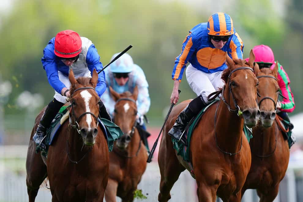 Forest Fairy (left) gets up to win the Cheshire Oaks (Mike Egerton/PA)