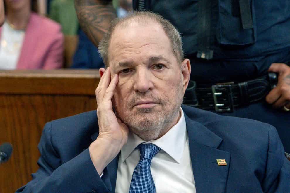 Harvey Weinstein is expected to be back in a New York courtroom on Thursday following a brief hospital stay (Steven Hirsch/New York Post via AP, File)